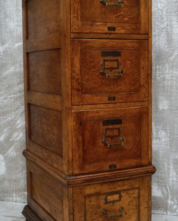 Antique Large Oak Filing Cabinet