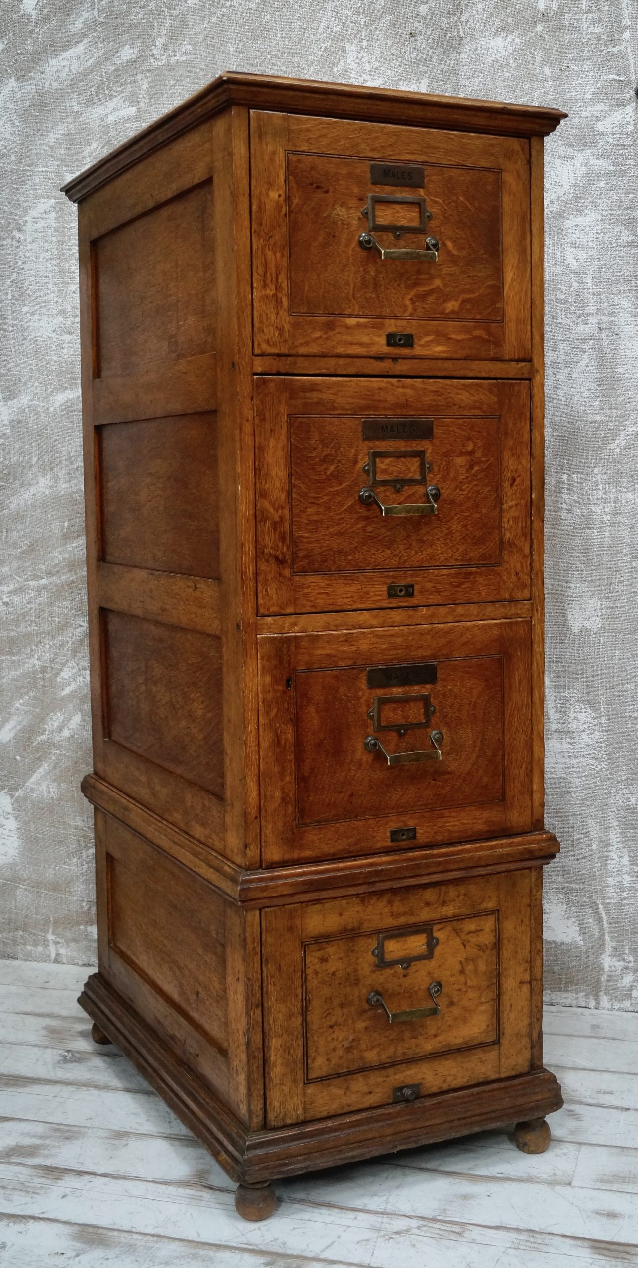 Vintage oak clearance filing cabinet