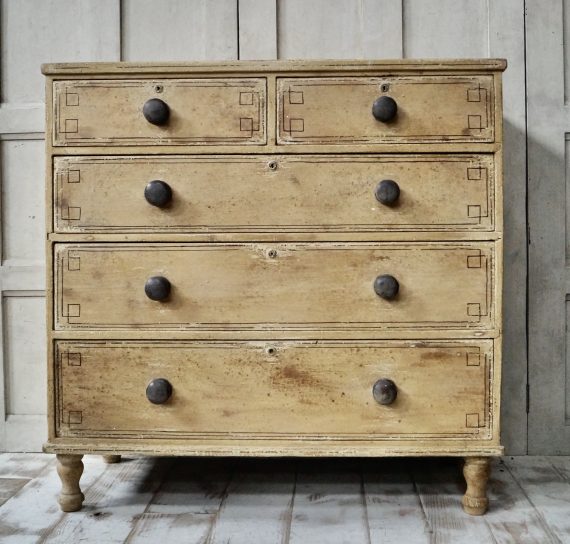 Victorian Painted Chest Of Drawers (SOLD)