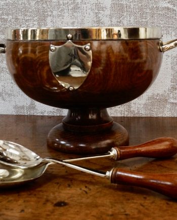 Victorian Oak & Silver Plated Salad Bowl (SOLD)