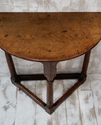 Victorian Oak Demi-Lune Table (SOLD)