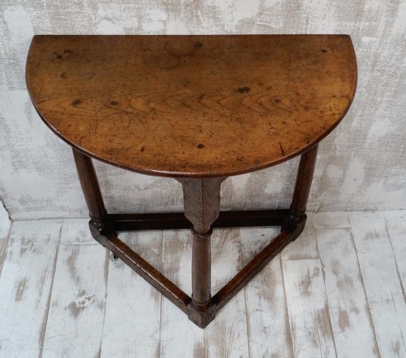 Victorian Oak Demi-Lune Table (SOLD)