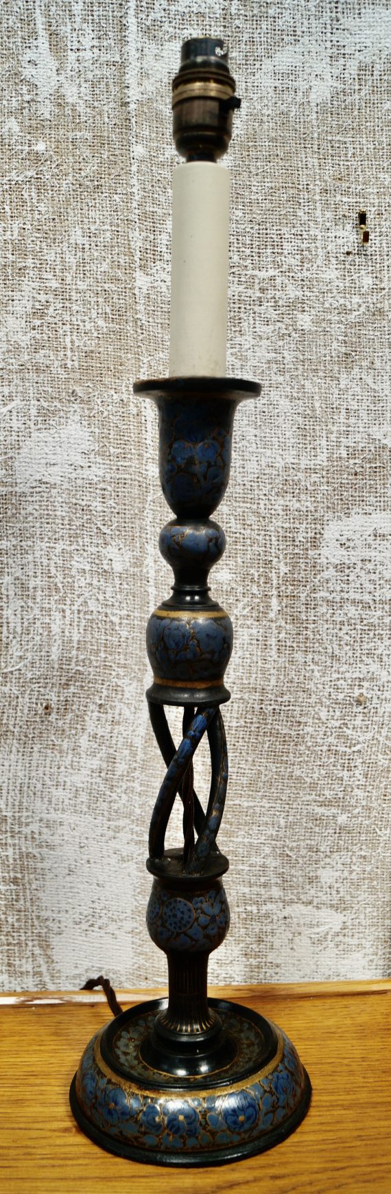 Antique Kashmiri Candlestick Table Lamp (SOLD)