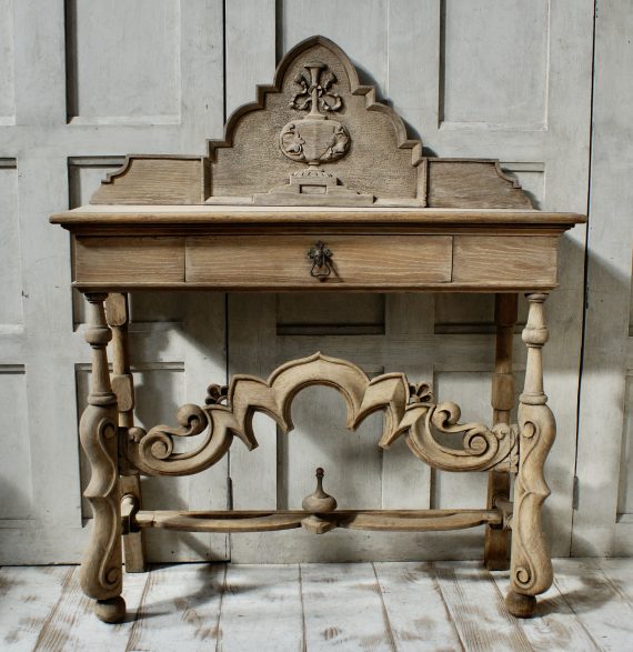 Victorian Bleached Oak Hall Table (SOLD)
