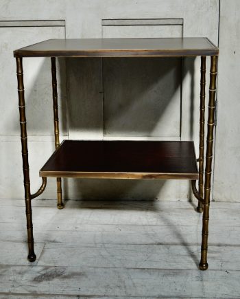 Maison Bagués Style Faux Bamboo Brass Side Table (SOLD)