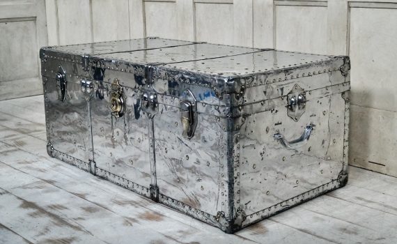 Vintage Aluminium Travel Trunk (SOLD)