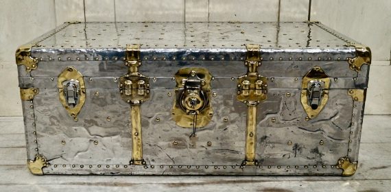 Vintage Aluminium Travel Trunk (SOLD)