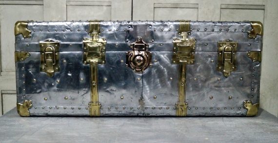 Vintage Aluminium Travel Trunk (SOLD)
