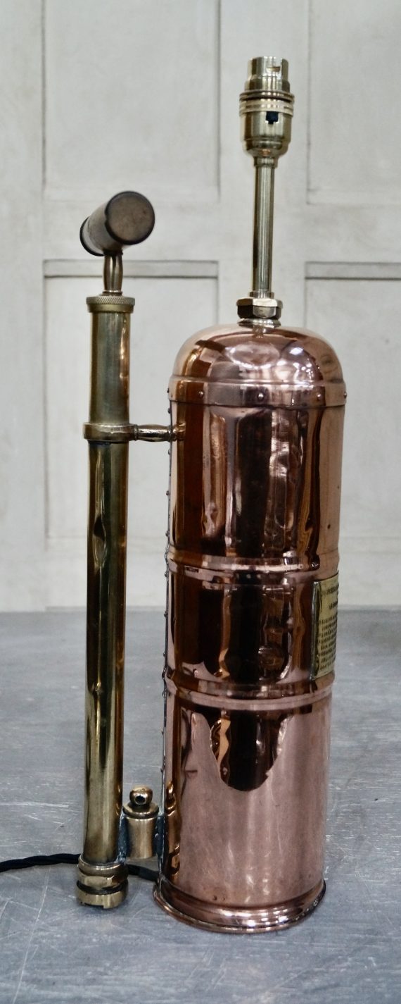 Antique Muratori Brass & Copper Garden Sprayer Lamp