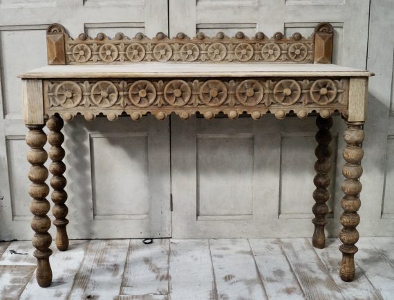 Victorian Bleached Oak Hall Table (SOLD)