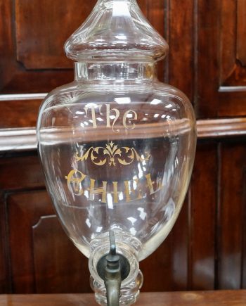 Large Antique Crystal Whiskey Dispenser