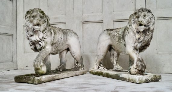 Pair of Stone Medici Lions (SOLD)
