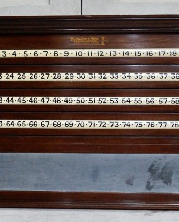 Antique Mahogany Burroughes & Watts Score Board