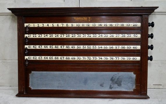Antique Mahogany Burroughes & Watts Score Board