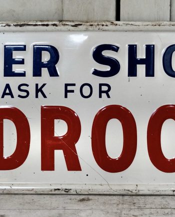 Vintage Wild Root Barbers Shop Sign