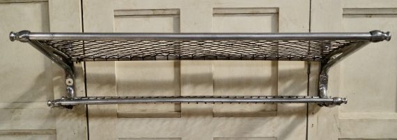 Antique Aluminium Train Carriage Luggage Rack