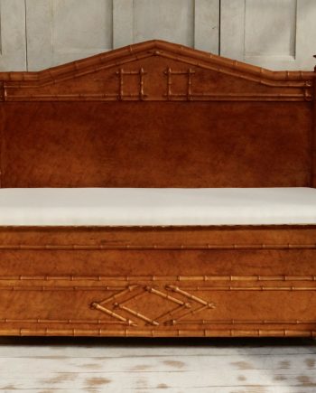 Antique Faux Bamboo Hall Bench