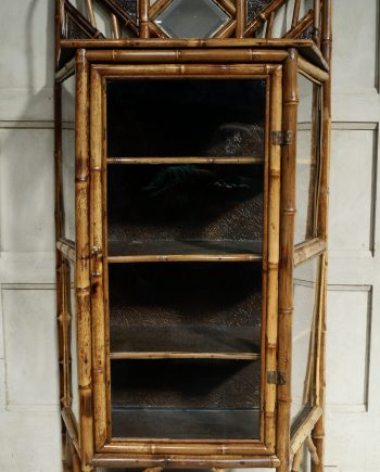 Victorian Glazed Bamboo Cabinet