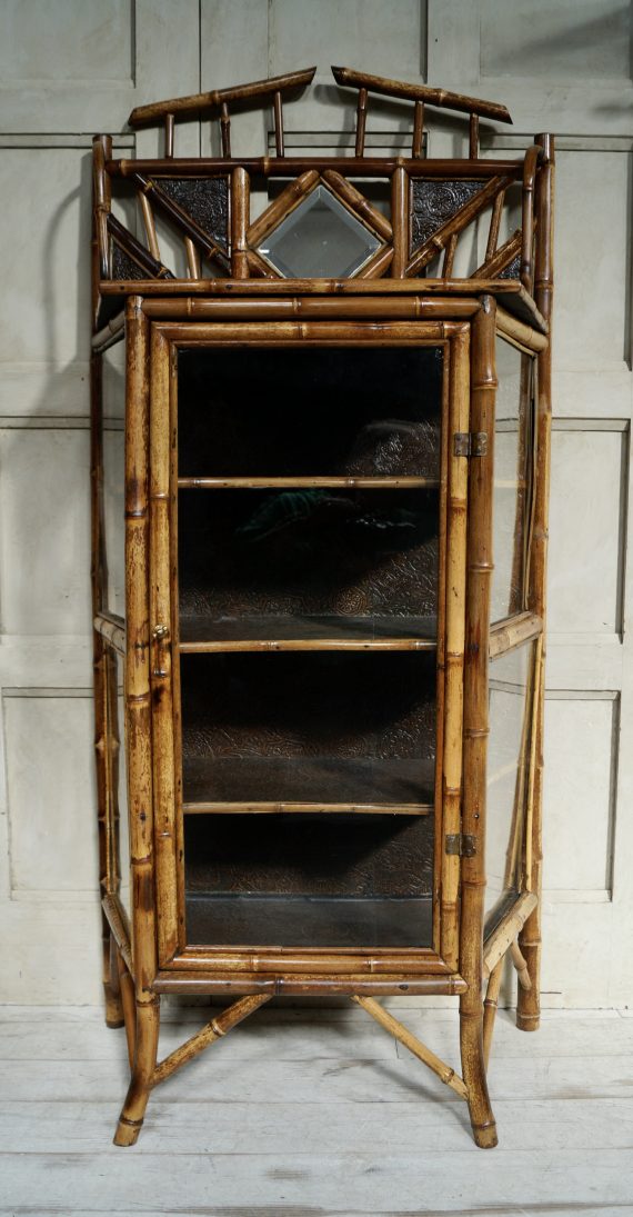 Victorian Glazed Bamboo Cabinet
