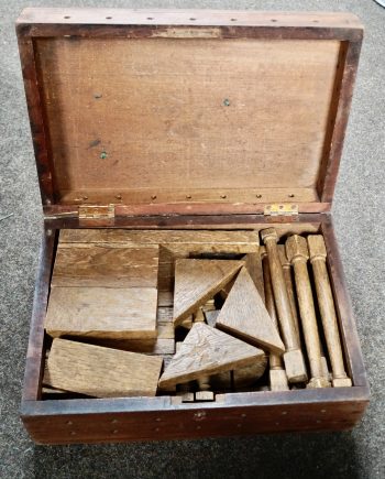Victorian architectural wooden blocks in original box
