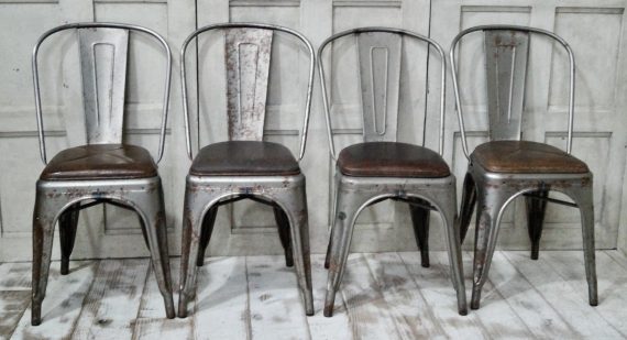 Vintage Tolix Style Bistro Chairs