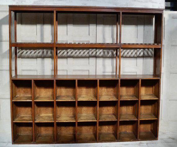 Vintage Art Studio Pitch Pine Pigeon Holes (SOLD)