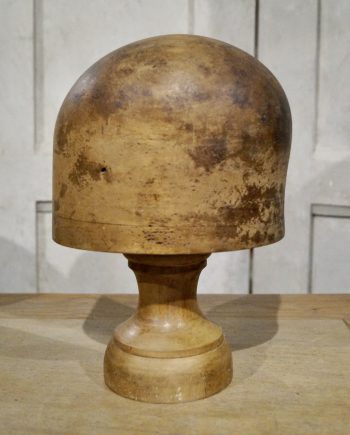 Antique French Milliners Hat Block On Stand