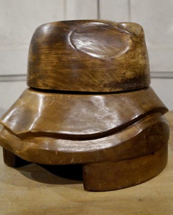Antique French Milliners Hat Block On Stand