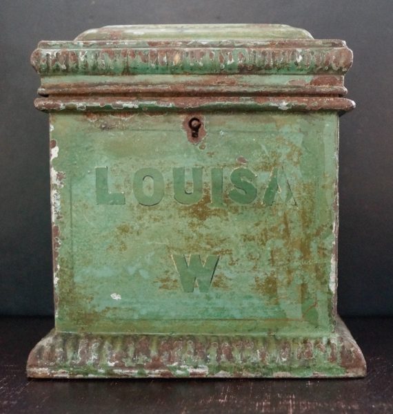 Victorian Metal Sarcophagus Money Box