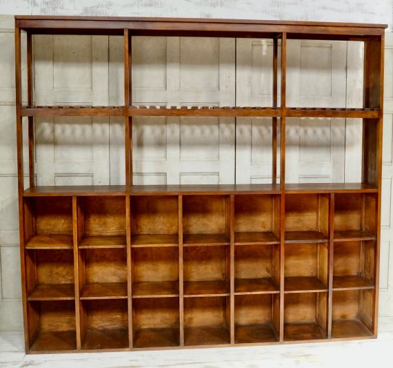 Vintage Art Studio Pitch Pine Pigeon Holes