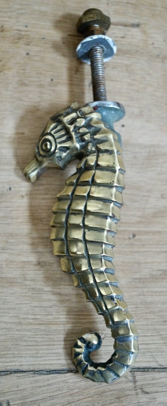 Antique Brass Seahorse Door Knocker