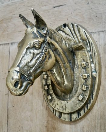 Victorian Brass Horse Head Wall Plaque