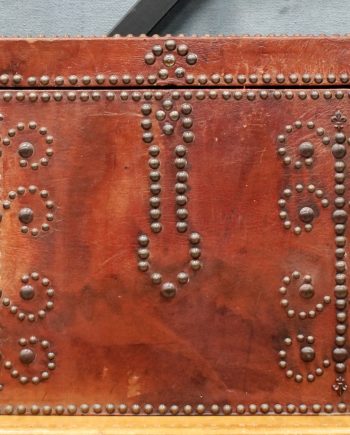 Victorian Leather Clad Studded Carriage Trunk