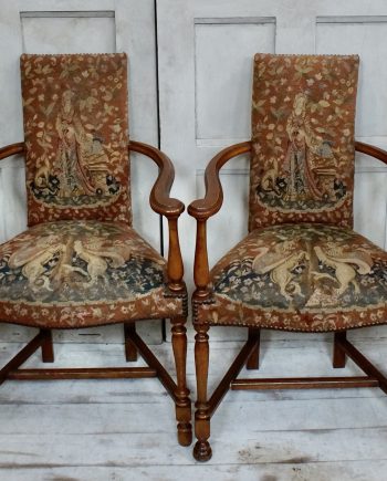Antique French Tapestry Armchairs