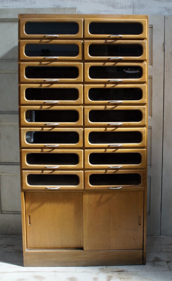 Vintage Haberdashery Shop Display Cabinet
