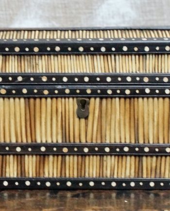 Antique Anglo Indian ‘Matara” Porcupine Quill Trinket Box