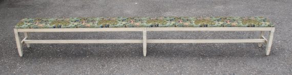 Antique Bleached Oak School Bench