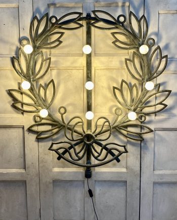 Antique Copper Architectural Element Wall Light