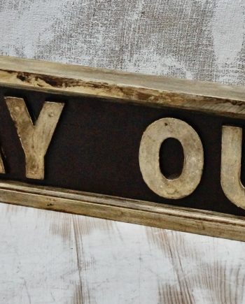 Antique Double Sided Platform Way Out Sign