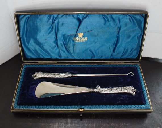 Antique Button Hook & Shoe Horn By John Jacob