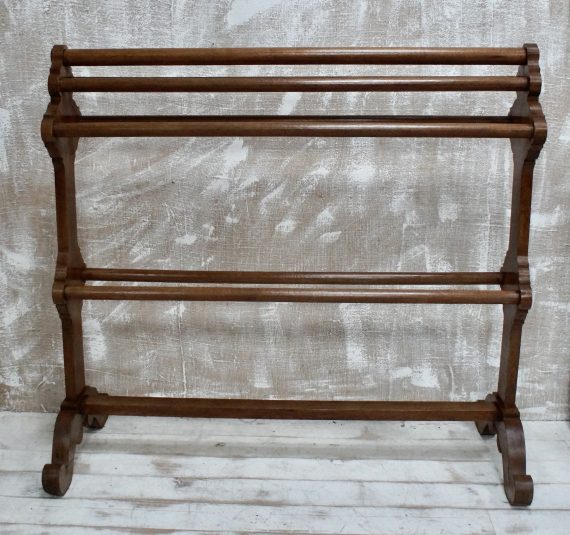 Large Victorian Mahogany Towel Rail