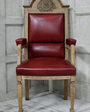 Victorian Oak Throne Chair