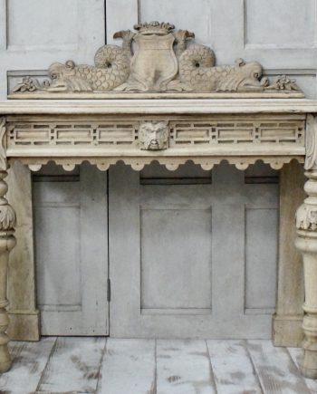 Antique Bleached Oak Green Man Hall Table