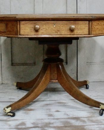 Regency Octagonal Oak William Morris & Co Drum Table