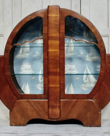 Art Deco Walnut Circular Shouldered Cabinet