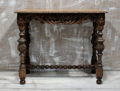 Victorian Oak Hall Table
