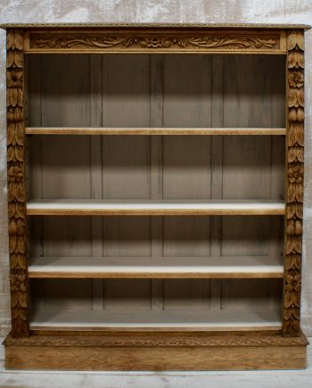 Victorian Oak Open Bookcase