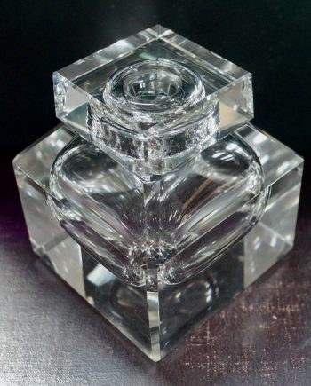 Victorian Dumpy Glass Inkwell
