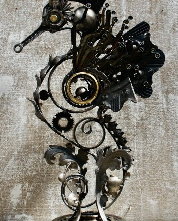 Vintage Custom Steampunk Seahorse Sculpture