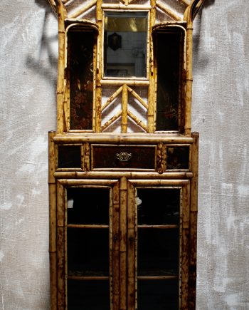 Victorian Glazed Bamboo Cabinet